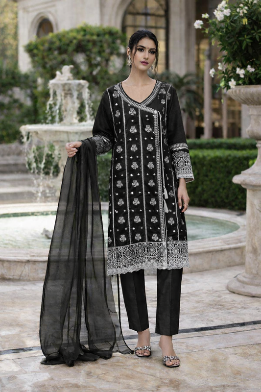 Elegant Soft Cotton 3 Piece Frock Dress 🌸