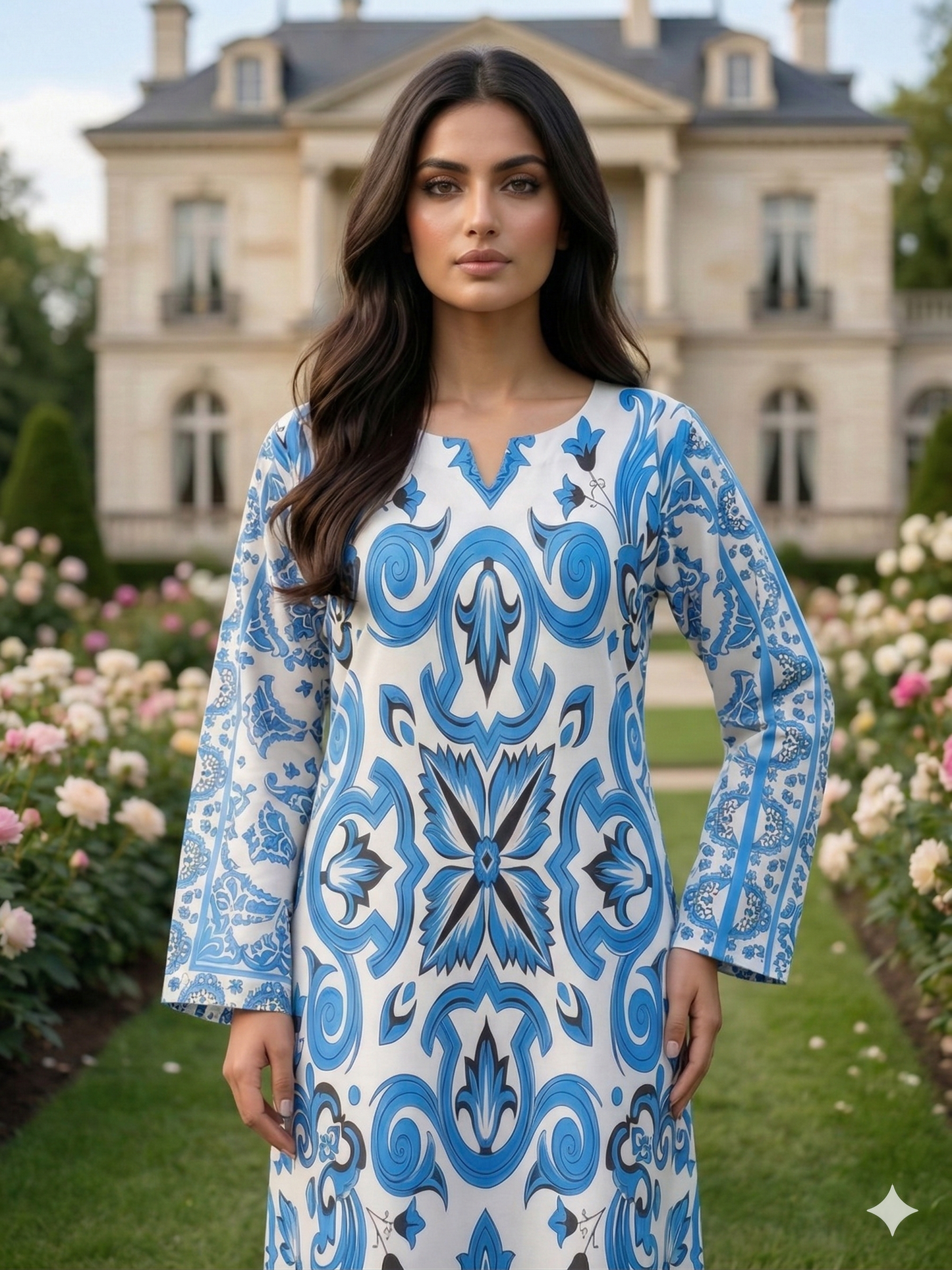 Ready-to-Wear 2-Piece Printed Lawn Co-ord Set – Long Shirt & Matching Trouser