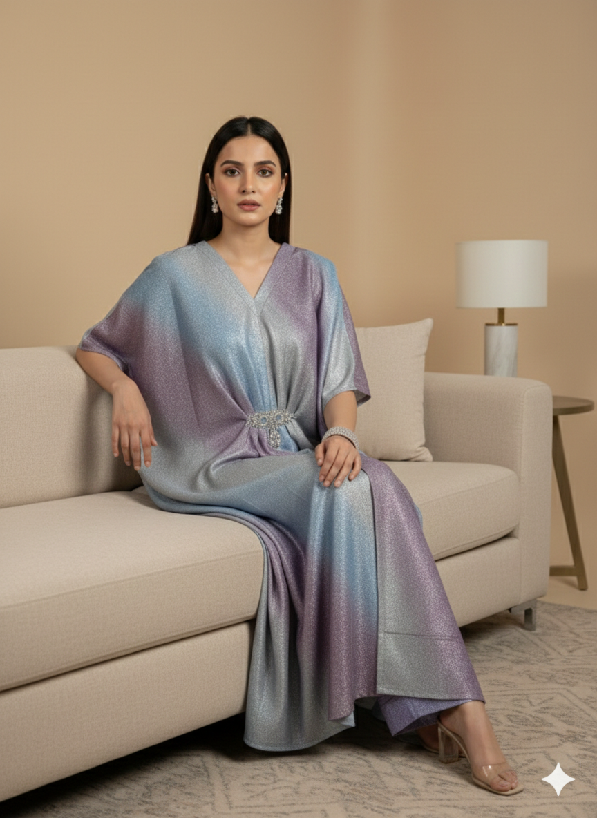 Glimmer & Glow: Luxe Moonlight Party Wear Kaftan