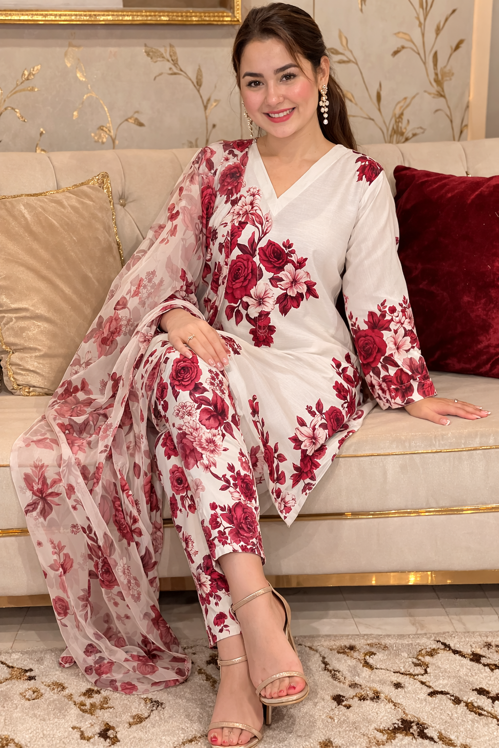 🌸 3 Piece Printed Lawn Suit – Latest Trending Summer Collection