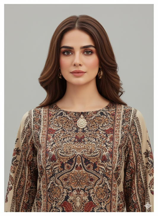 Elegant 2-Piece Printed Suit