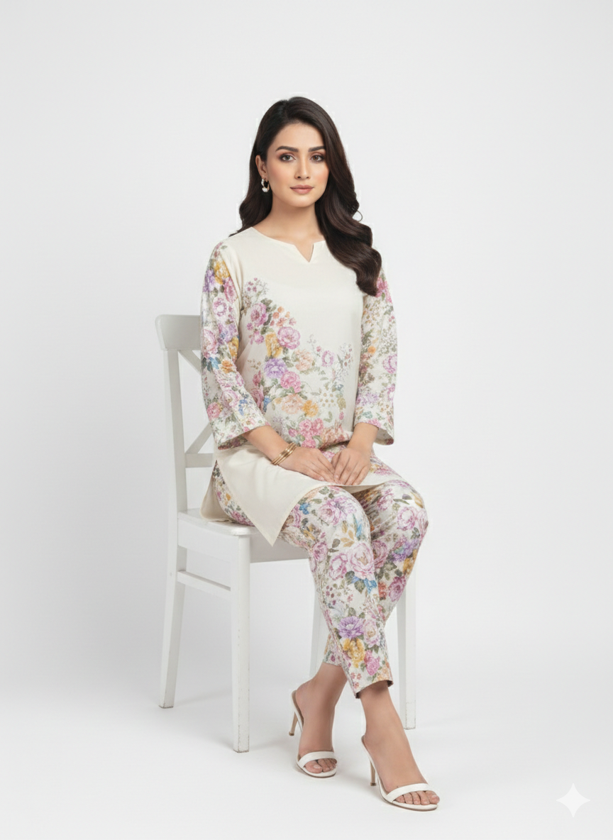 New Trending 2-Piece Short Length Silk Suit