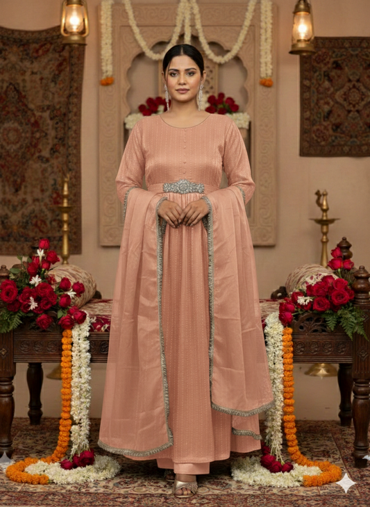 Eid Luxury Edition: Pure Organza 3-Piece Embroidered Maxi Set
