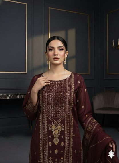 Jashn-e-Eid Exclusive: Premium Imported 3-Piece Suit – Luxury Festive Edition