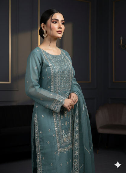 Jashn-e-Eid Exclusive: Premium Imported 3-Piece Suit – Luxury Festive Edition