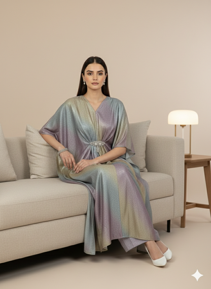 Glimmer & Glow: Luxe Moonlight Party Wear Kaftan