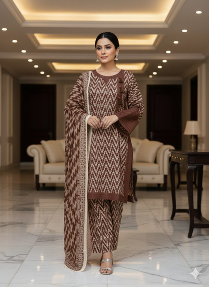 Pure Lawn 3-Piece Suit – Ready-to-Wear Digital Printed Set with Dupatta & Trouser
