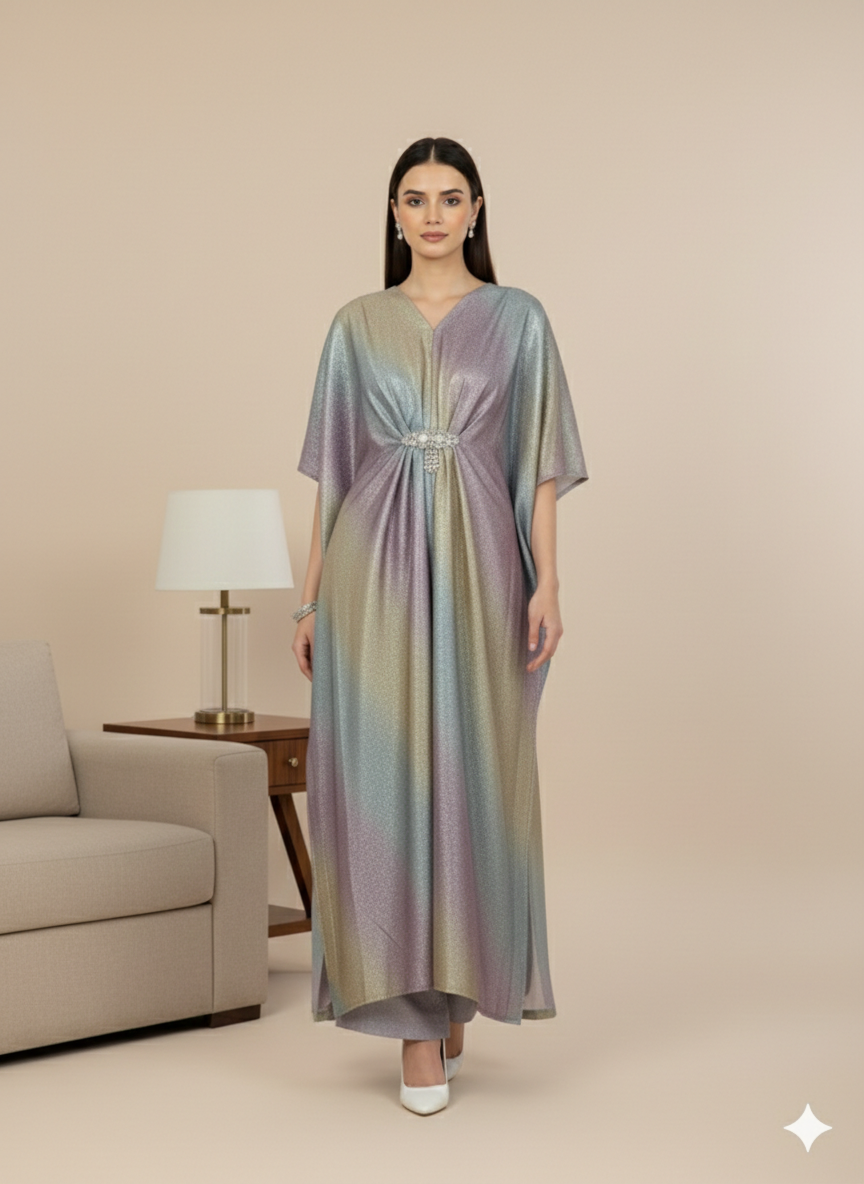 Glimmer & Glow: Luxe Moonlight Party Wear Kaftan