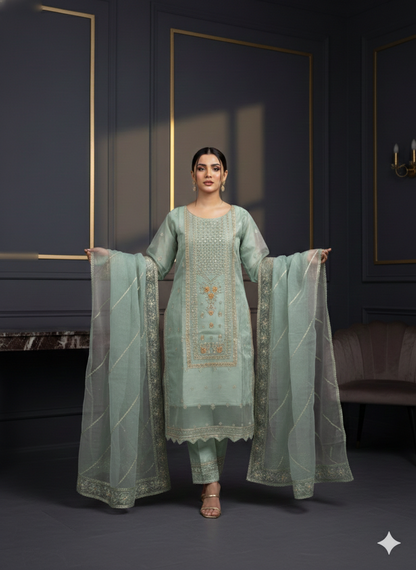 Jashn-e-Eid Exclusive: Premium Imported 3-Piece Suit – Luxury Festive Edition