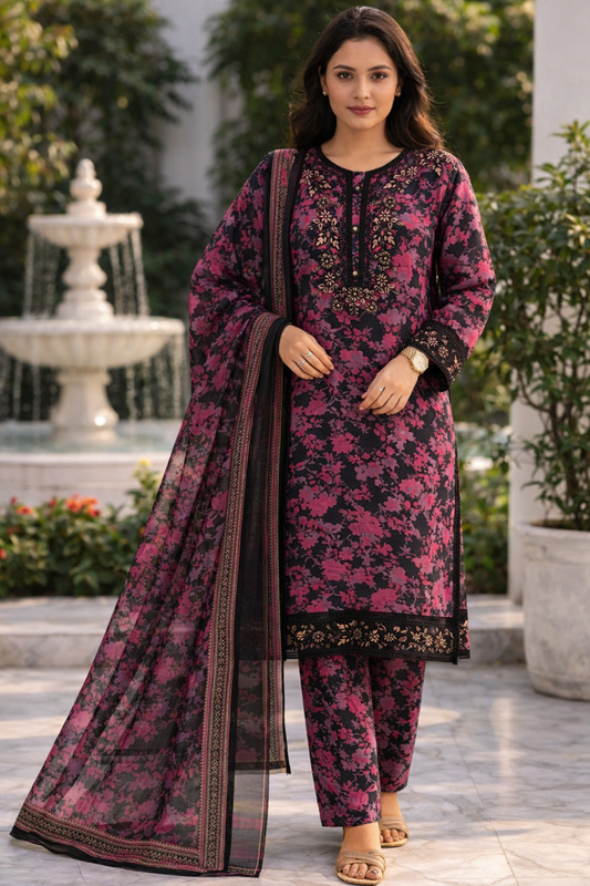 Elegant Summer Lawn 3 Piece – Premium Printed Collection