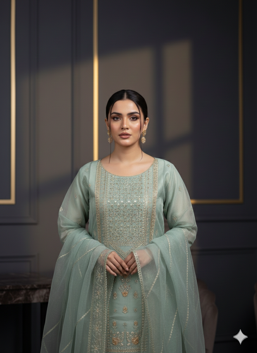 Jashn-e-Eid Exclusive: Premium Imported 3-Piece Suit – Luxury Festive Edition