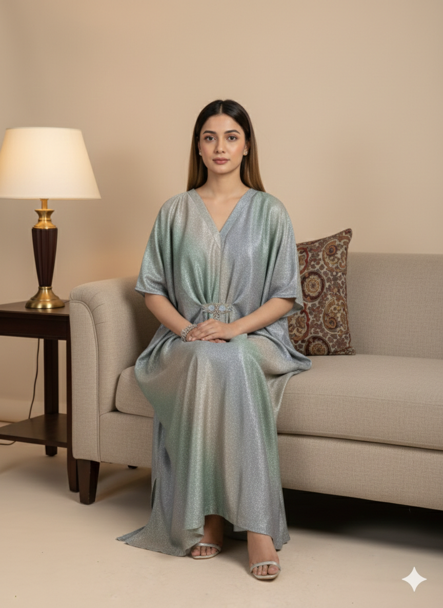 Glimmer & Glow: Luxe Moonlight Party Wear Kaftan