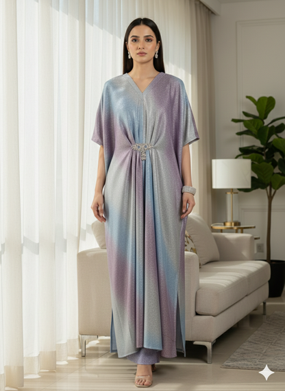 Glimmer & Glow: Luxe Moonlight Party Wear Kaftan