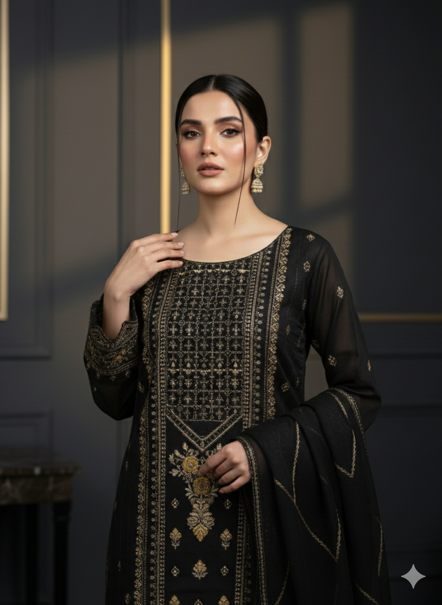 Jashn-e-Eid Exclusive: Premium Imported 3-Piece Suit – Luxury Festive Edition