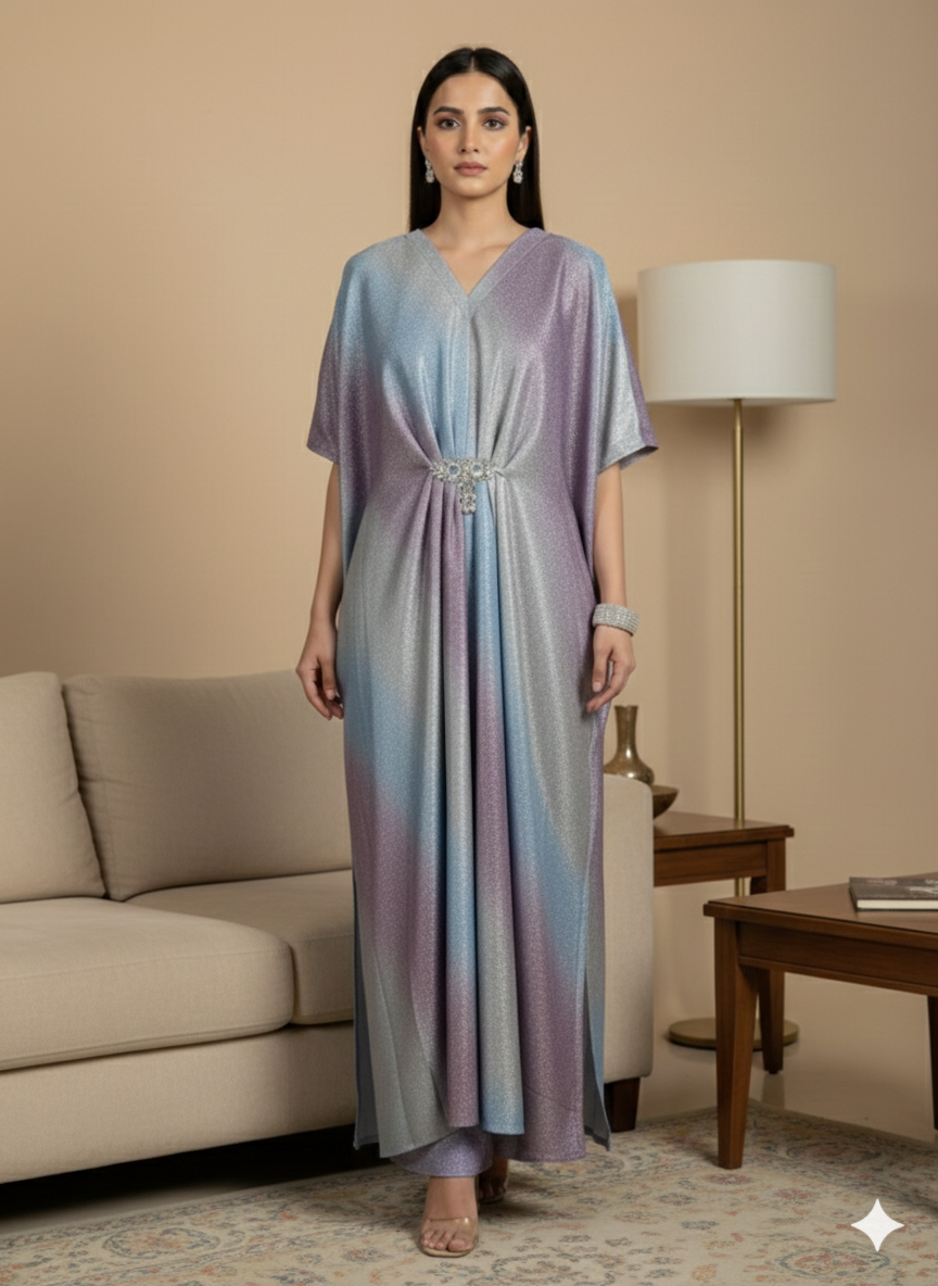 Glimmer & Glow: Luxe Moonlight Party Wear Kaftan