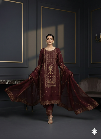 Jashn-e-Eid Exclusive: Premium Imported 3-Piece Suit – Luxury Festive Edition