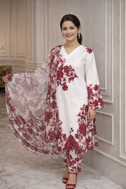 🌸 3 Piece Printed Lawn Suit – Latest Trending Summer Collection