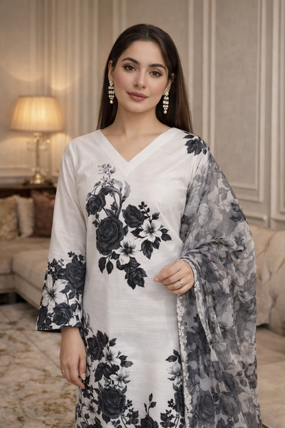 🌸 3 Piece Printed Lawn Suit – Latest Trending Summer Collection