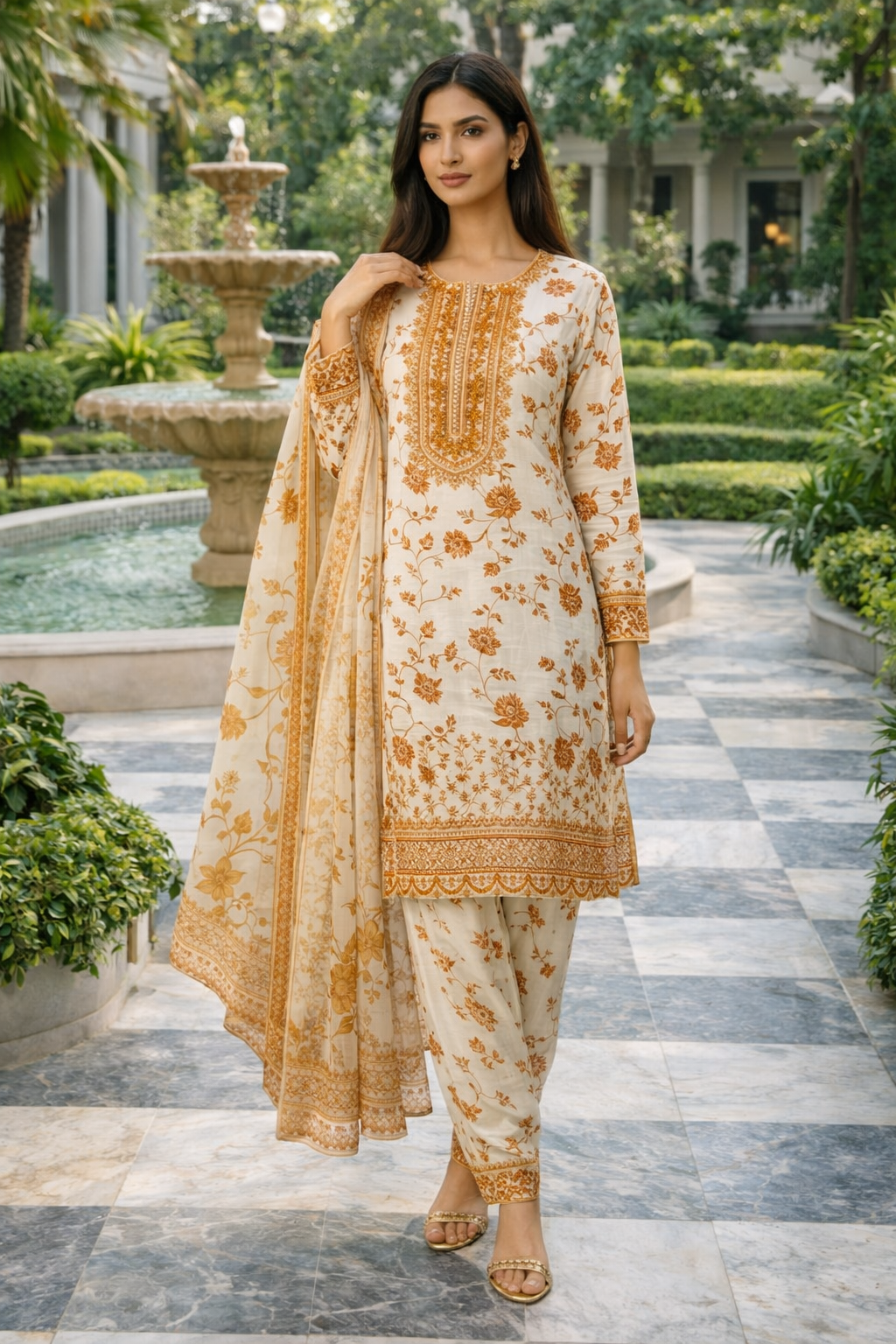 Elegant 3 Piece Lawn Embroidered Suit – Premium Summer Collection