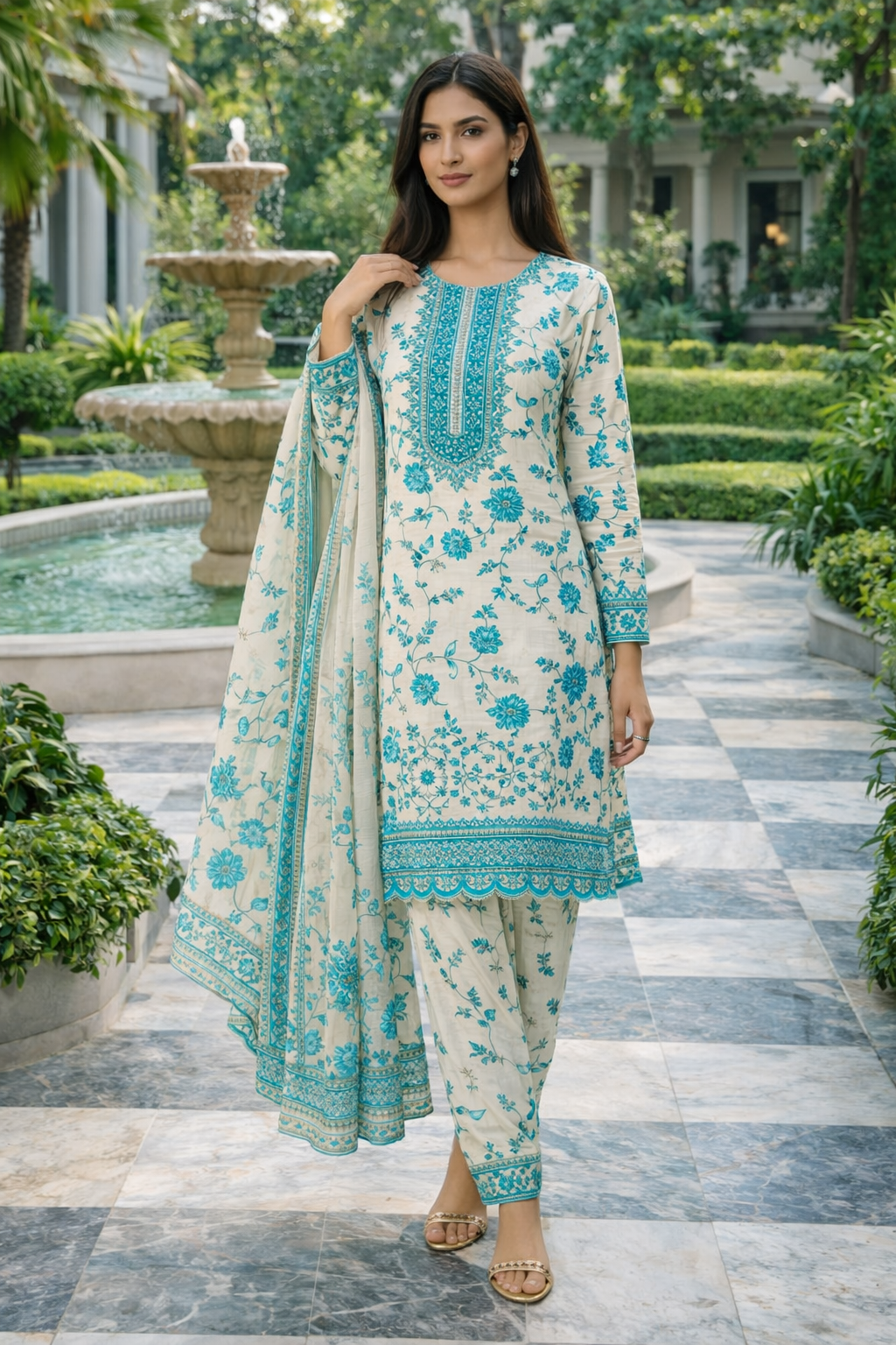 Elegant 3 Piece Lawn Embroidered Suit – Premium Summer Collection