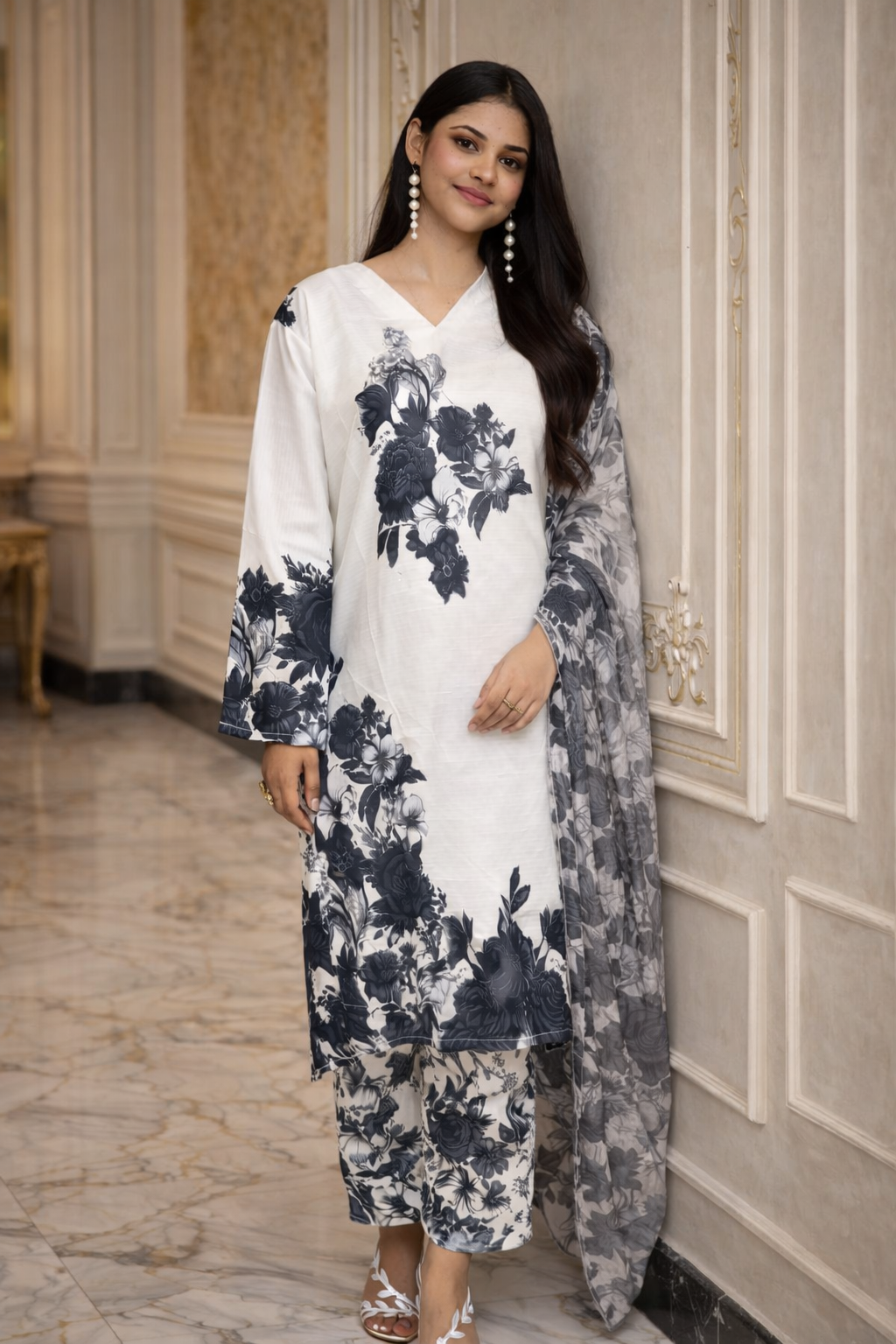 🌸 3 Piece Printed Lawn Suit – Latest Trending Summer Collection