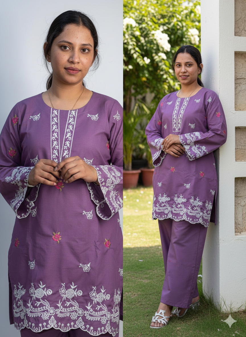 Pure Soft Cotton 2-Piece Suit | Skin-Friendly All-Season Wear