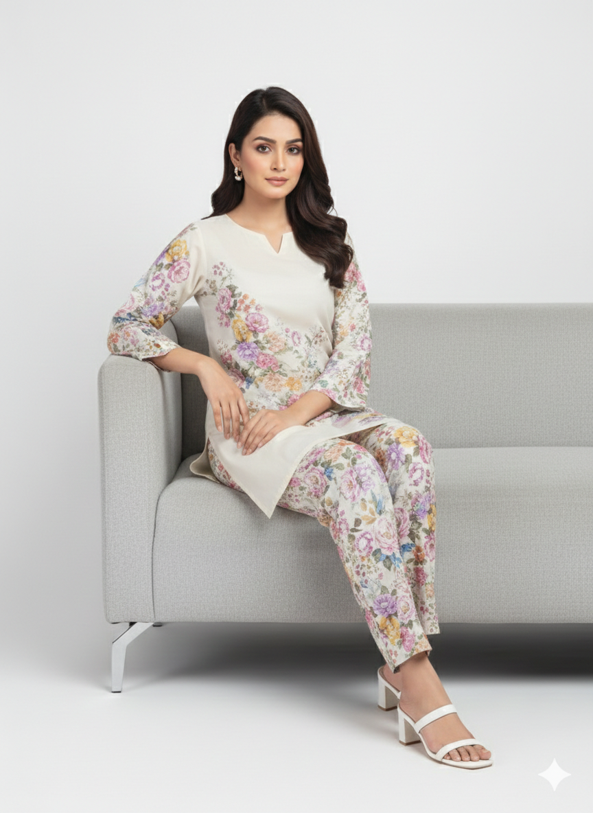 New Trending 2-Piece Short Length Silk Suit