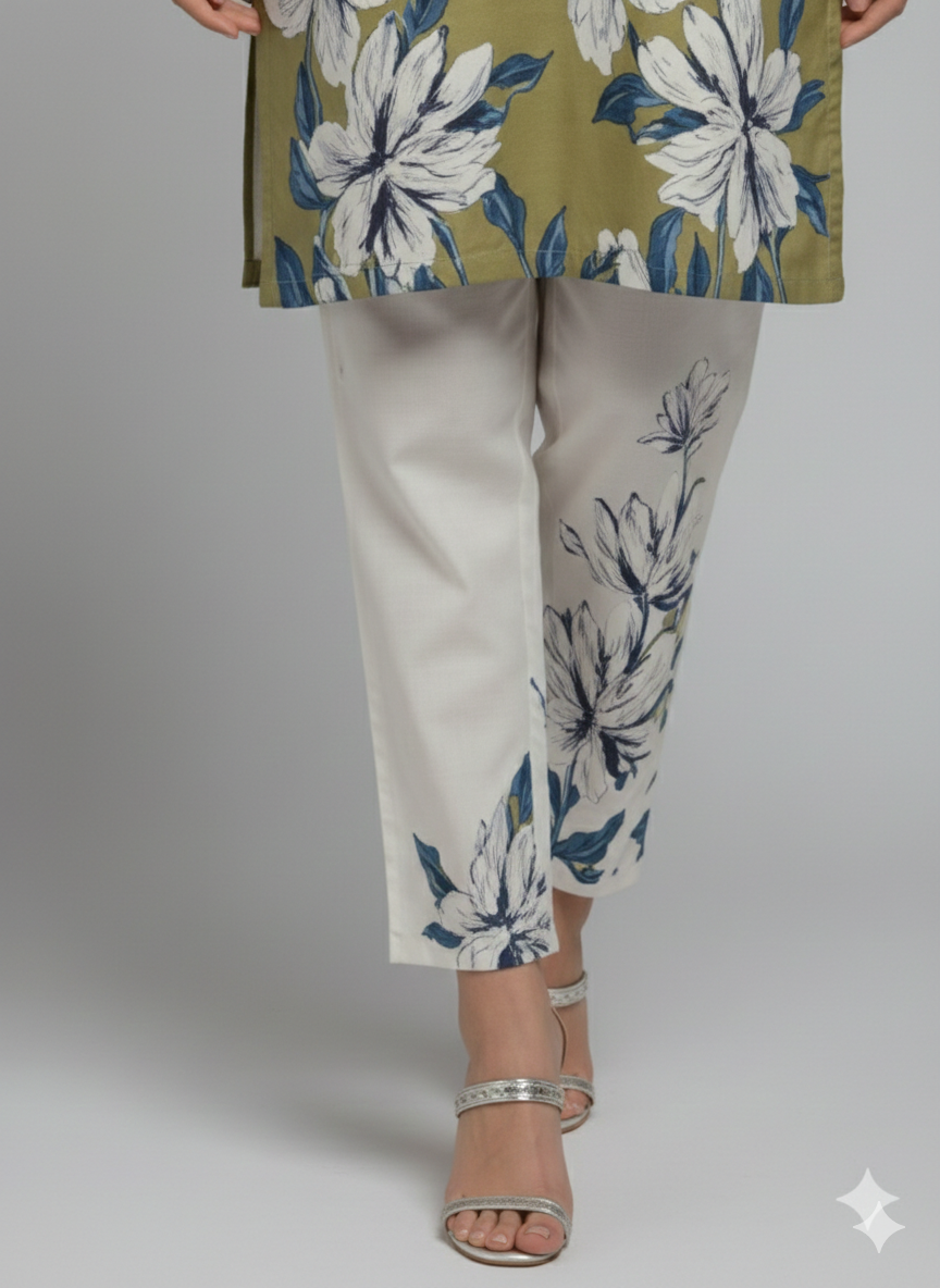 Pure Silk 2-Piece Printed Suit | Exclusive Art Print – New Arrival