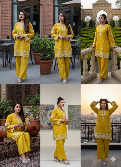 Pure Soft Cotton 2-Piece Suit | Skin-Friendly All-Season Wear