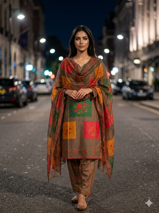 Elegant Summer Lawn 3 Piece Suit – Soft & Breathable Ladies Dress