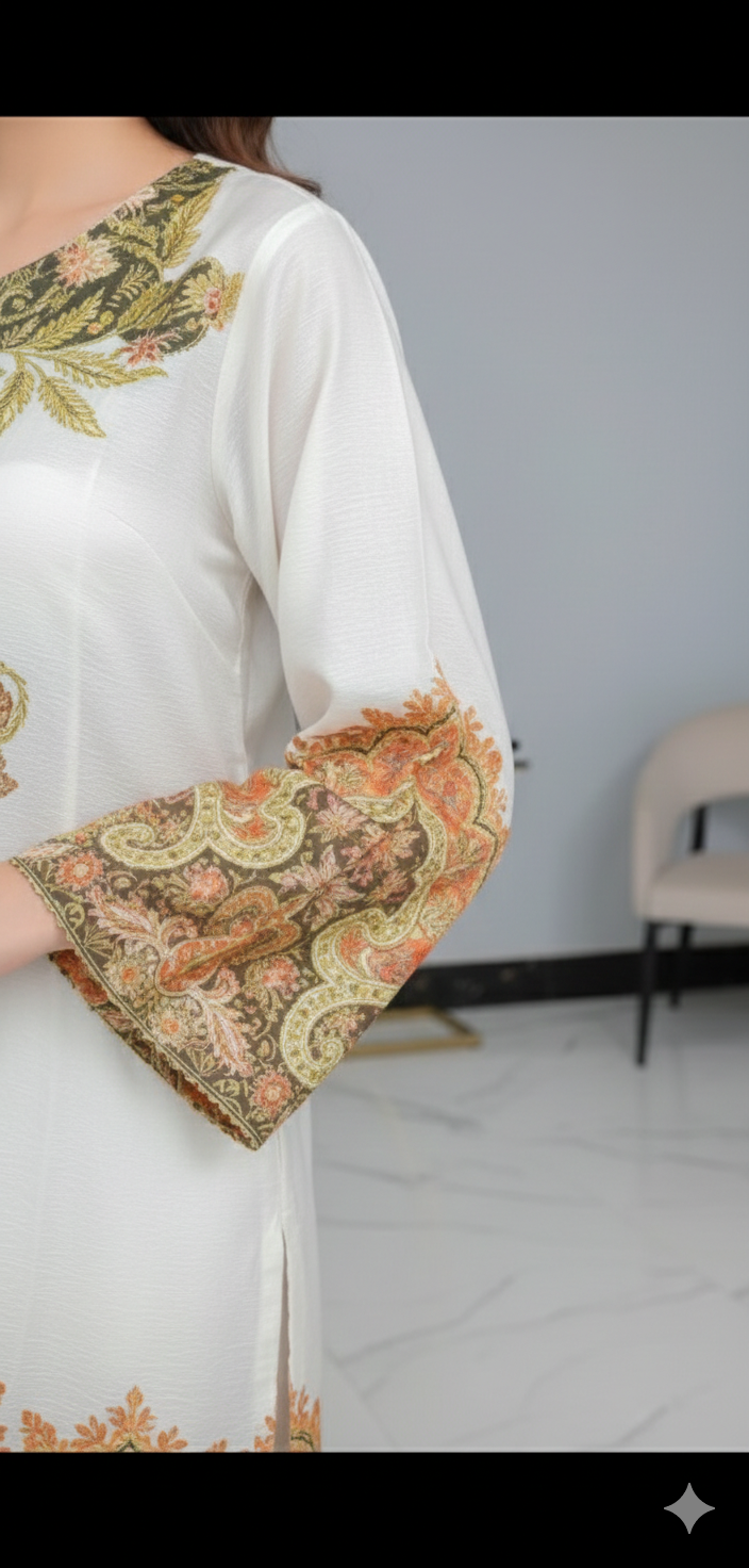 Bano Dora Premium Embroidered 2-Piece Suit – Luxury Collection