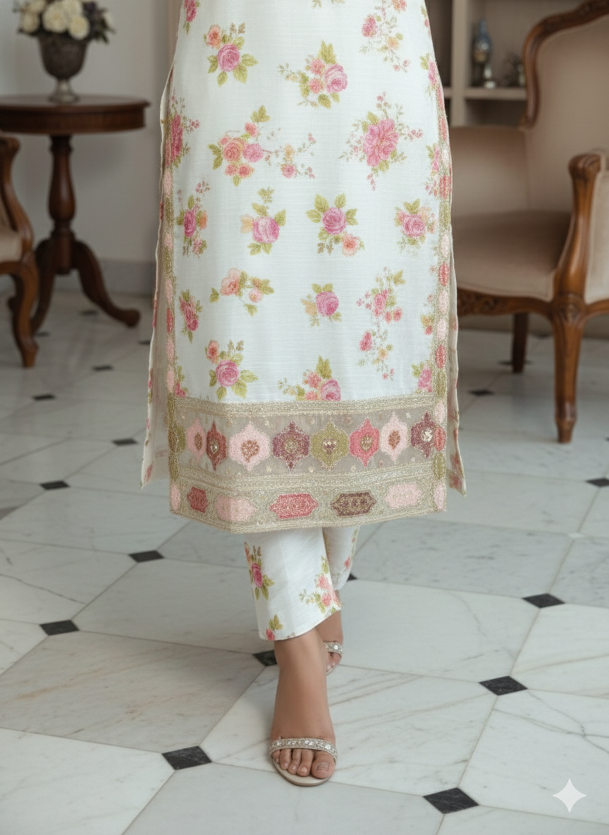 Kareena 3-Piece Luxury Bana Dora Suit – All Season Premium Fashion Wear