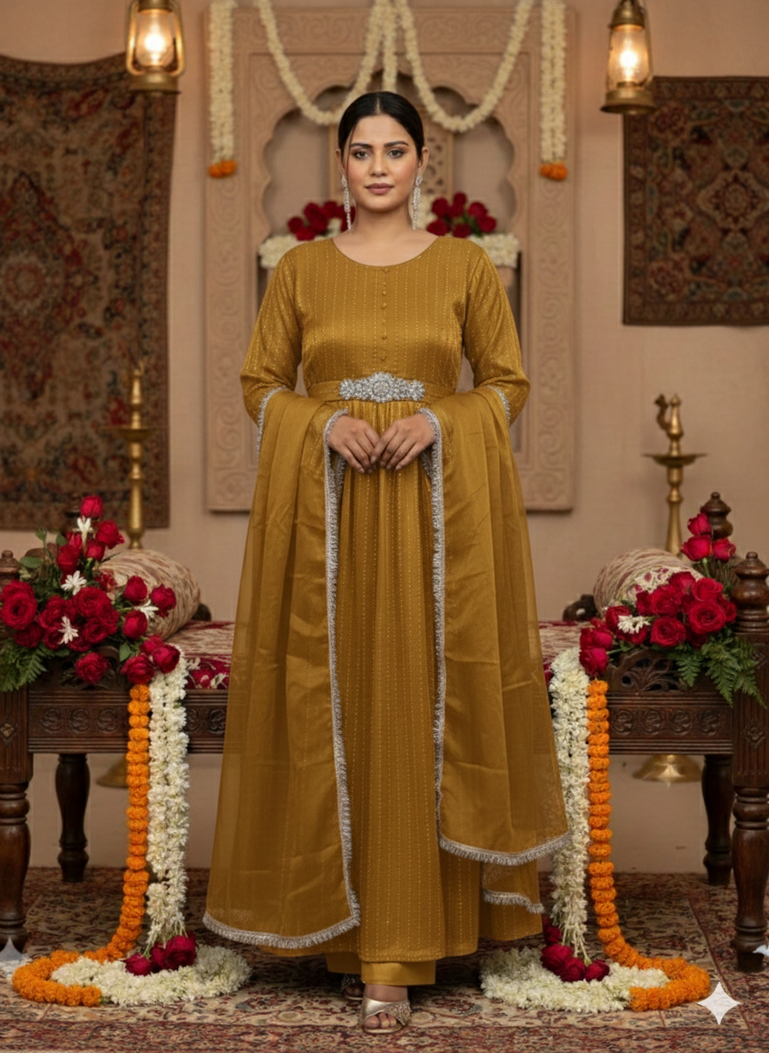 Eid Luxury Edition: Pure Organza 3-Piece Embroidered Maxi Set