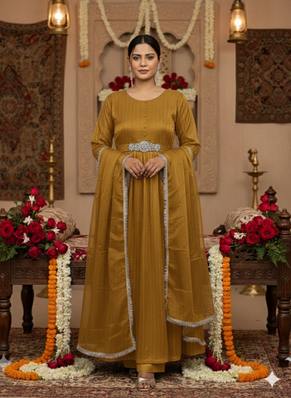 Eid Luxury Edition: Pure Organza 3-Piece Embroidered Maxi Set