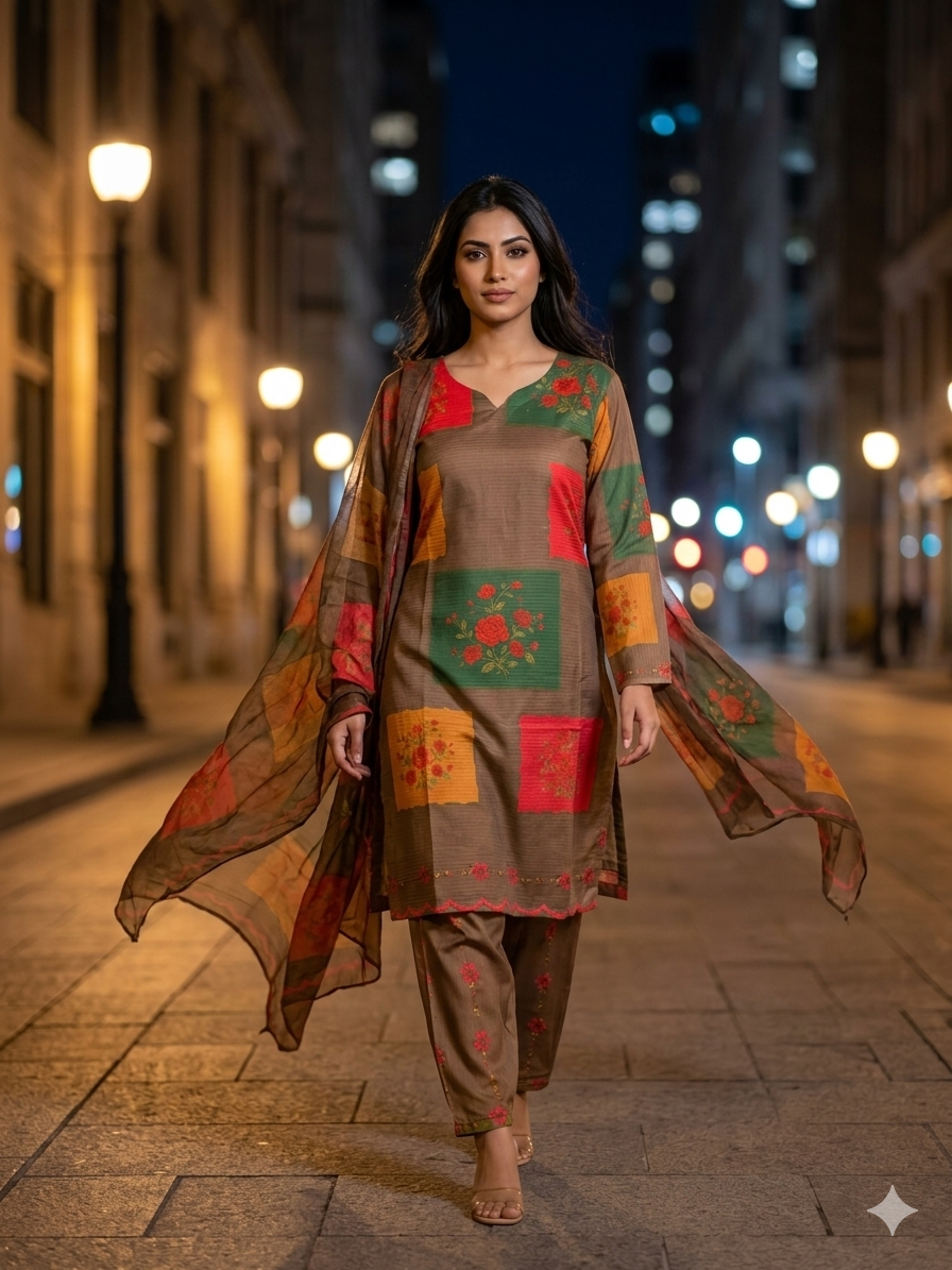 Elegant Summer Lawn 3 Piece Suit – Soft & Breathable Ladies Dress