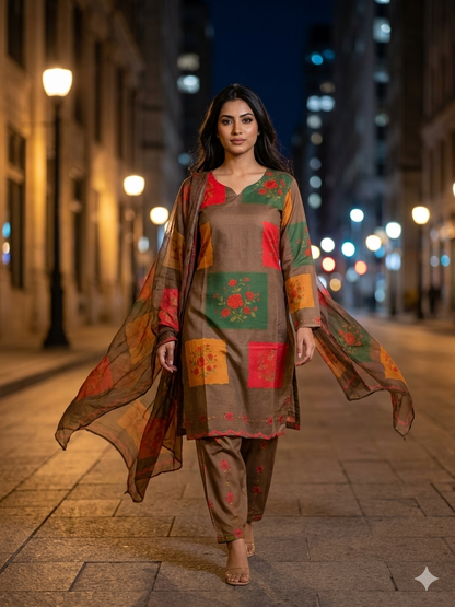 Elegant Summer Lawn 3 Piece Suit – Soft & Breathable Ladies Dress