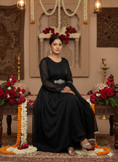 Eid Luxury Edition: Pure Organza 3-Piece Embroidered Maxi Set