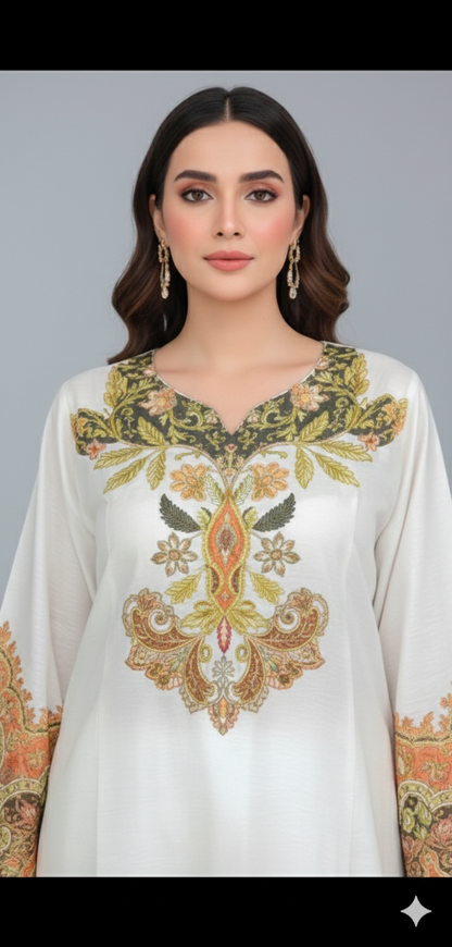 Bano Dora Premium Embroidered 2-Piece Suit – Luxury Collection