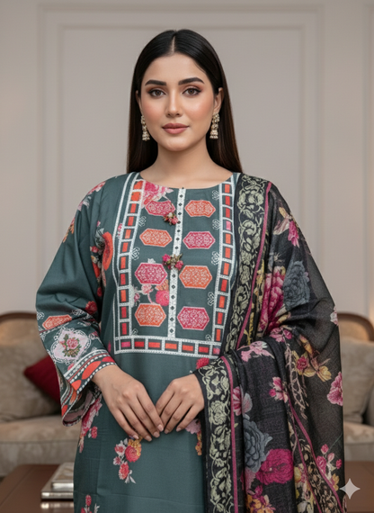 Pure Silk 3 Piece Kareena Style Suit – Premium Fabric | Elegant Festive Wear