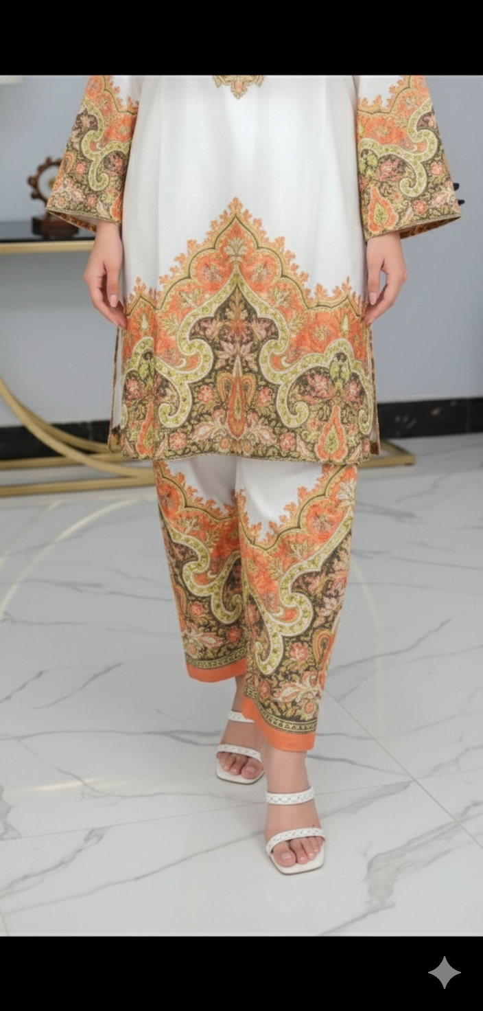 Bano Dora Premium Embroidered 2-Piece Suit – Luxury Collection